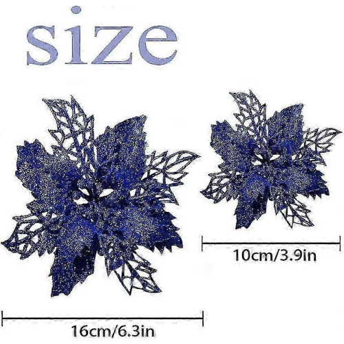 12-Pack Christmas Artificial Flowers - Realistic Festive Floral Arrangements 1