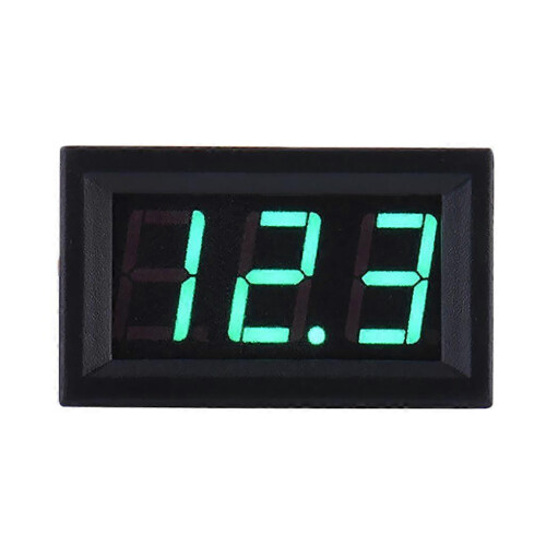 2x2 Wire DC5-120V Digital Volt Voltage Meter Voltmeter Car Motor 0.56' Green 1