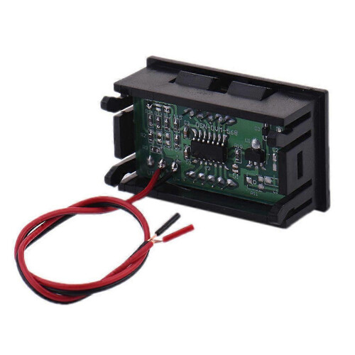 2x2 Wire DC5-120V Digital Volt Voltage Meter Voltmeter Car Motor 0.56' Green 2