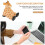 Supporto per cellulare a forma di giraffa, in legno, set da 5 pezzi 2