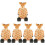 Supporto per cellulare a forma di giraffa, in legno, set da 5 pezzi 3