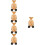 Supporto per cellulare a forma di giraffa, in legno, set da 5 pezzi 5