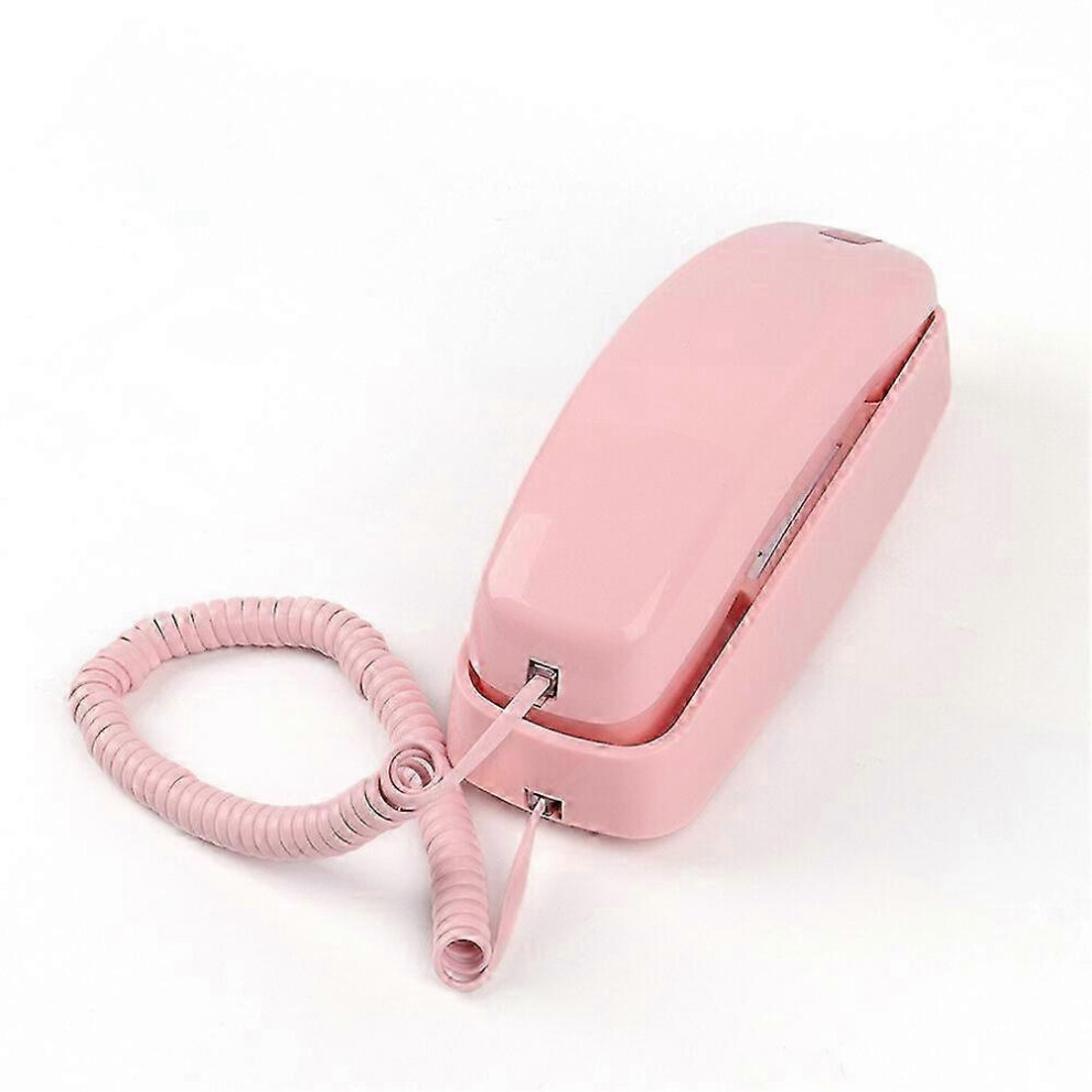 Corded Landline Phone Big Buttons, Wall Mountable, Battery Free, Pink ...