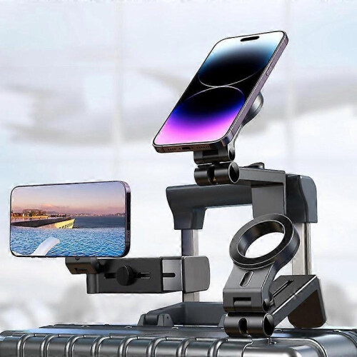 Desktop Mount Foldable Magnetic Airplane Phone Holder Travel Flexible Rotation Essential Iphone 2