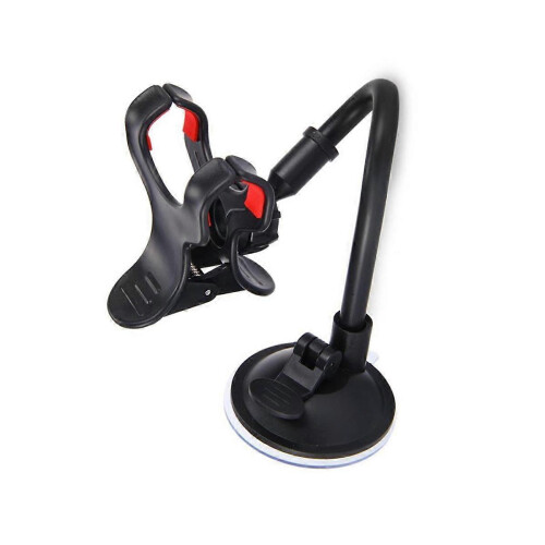 Smartphone Car Holder Flexible Long Arm Suction Cup Black 1