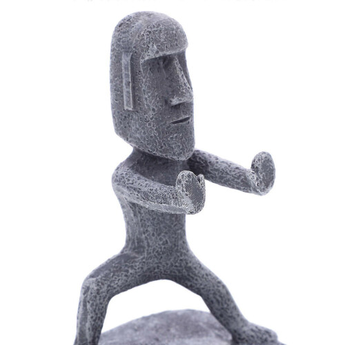 supporti per cellulare in resina Moai, colore grigio scuro. 2