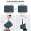 HAWEEL HWL2166 Zipper Briefcase Laptop Bag Handle for 15inch Notebook Computer Multicolor Navy Blue 5