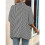 Camicia Casual da Donna A Righe con Bottoni, Collo A V, Maniche Corte e Ampia Nero M 2
