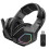 (Black) Casque de jeu circum-aural à réduction de bruit avec microphone et éclairage LED 1