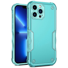 (Mint) Slimmat, kraftigt, stötsäkert skal med dubbla lager till iPhone 13 Pro Max
