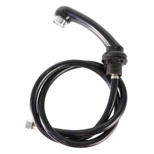 (Black) Douchette portable noire pour bac à shampoing avec tuyau, idéale pour les salons de coiffure et les barbiers.