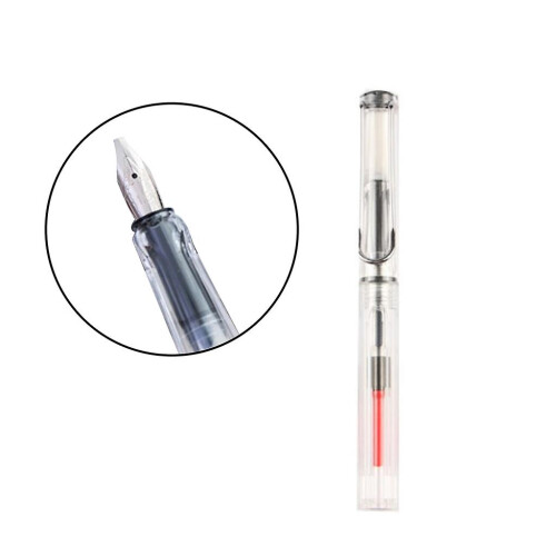 (1.9mm) Stylo plume de calligraphie créative à corps transparent pour débutants