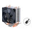 (A) 9CM 1/2 Fan CPU Cooler 4 Copper Tubes Luminous Desktop Compu Efficient Mobo 1