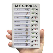 (My Chores) Plastic Memo Board Portable My Chores Elder Care RV Checklist Message