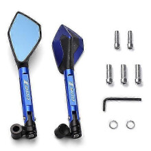 (Blue) CNC-aluminium blå antireflexbehandlade backspeglar för Kawasaki Z900 2017-2021