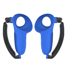 (Blue) Mjukt skyddande TPU-fodral med justerbar rem för Quest 3 Touch Controller VR-tillbehör