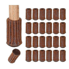 (Coffee) Lot de 24 embouts de pieds de chaise antidérapants en maille pour meubles de table et tabourets