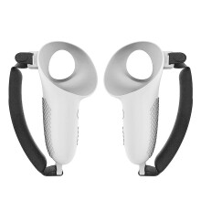 (White) Soft Protective TPU Case with Adjustable Strap for Quest 3 Touch Controller VR Accessories
