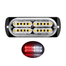 (Red and white) Gyrophare de signalisation d'urgence Ă 20 LED pour calandre de voiture, camion ou remorque