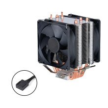 (C) 9CM 1/2 Fan CPU Cooler 4 Copper Tubes Luminous Desktop Compu Efficient Mobo
