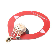 (Red) Mini Donut Loop-antennset Blå SW 4-24MHz Röd MW 500-2000kHz