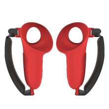 (Red) Mjukt skyddande TPU-fodral med justerbar rem för Quest 3 Touch Controller VR-tillbehör