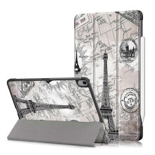 (Multicolor, Retro Eiffel Tower) Pattern Print PU Leather Tri-Fold Stand Magnetic Cover iPad Air 11 2025 2024 Air 2020 A