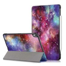 (Multicolor, Starry Sky) Pattern Print PU Leather Tri-Fold Stand Magnetic Cover iPad Air 11 2025 2024 Air 2020 A
