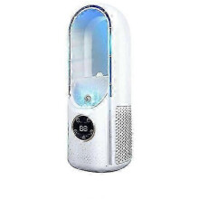(White) Ventilateur portable multifonctionnel sans pales, 6 vitesses, USB, à 6 vitesses