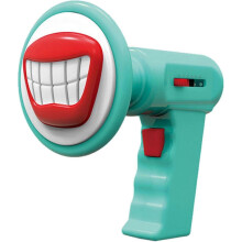 (Light Green, A) Kids Voice Disguiser Megaphone Toy with 6 Sound Effects Portable Speaker for Cosplay Party