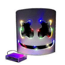 (Colorful) Masque LED Marshmello 2025, casque de DJ pour cosplay, costume lumineux de fête
