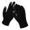 (Black) 1 Pair Full Finger Solid Color Knit Gloves Fleece Lined High Elastic Touchscreen Unisex 1