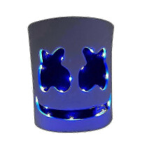 (Blue) Masque LED Marshmello 2025, casque de DJ pour cosplay, costume lumineux de fête