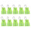 (Green, 1set) 10 Piece Reflective Keychain Safety Set Backpack Accessories Reflector A1Z8 1