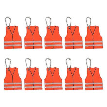 (Red, 1set) 10 Piece Reflective Keychain Safety Set Backpack Accessories Reflector A1Z8