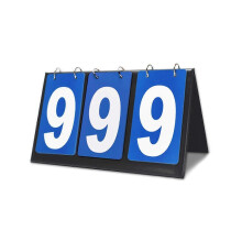 (Blue) Tableau de score Easy Flip pour tennis de table, basketball et football (orange)