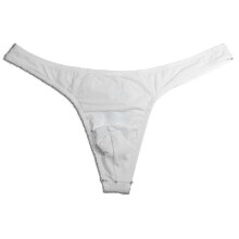 (Black White, M) Lot de 4 sous-vêtements string pour homme, respirants, confortables et de haute qualité.