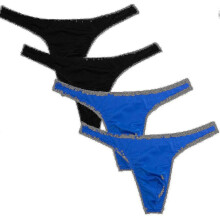 (Black blue, XL) Lot de 4 sous-vêtements string pour homme, respirants, confortables et de haute qualité.
