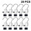 (Black) 20Pcs Clamp Hooks Multifunctional Hanger for Boots Trousers Clothes Storage 1