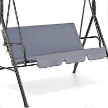 (Gray) Housse de coussin de rechange imperméable pour balancelle de jardin Barsinfi, pour extérieur