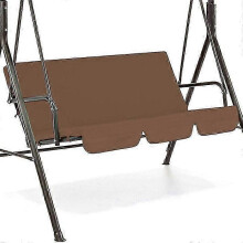 (Coffee) Housse de coussin de rechange imperméable pour balancelle de jardin Barsinfi, pour extérieur