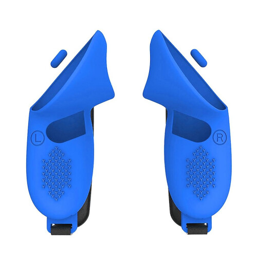 (Blue) Soft Protective TPU Case with Adjustable Strap for Quest 3 Touch Controller VR Accessories 1