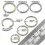 (WHITE GOLD, 10mm) För minimalistiska piercingälskare 9k guld 6mm segmentformad näsring 2
