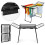 Étendoir à linge autoportant, 25 m, pliable, noir 2