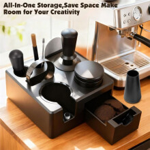 8PCS Espresso Accessories Kit, Espresso Tamper Tools,WDT Tool Espresso,Espresso Tamping Station, Distributor 51mm