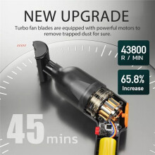 10000Pa Wireless Miniature Vacuum Cleaner Handheld Large Suction Car Vacuum for Home Car Vacuum Pet Hair Absorber Black