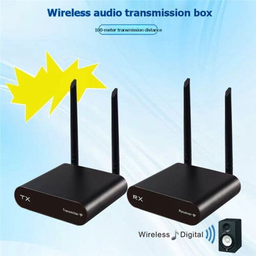 AU680 Wireless Audio Transmitter&Receiver UHF Wireless WiFi Audio Transmitter Receiver for PC DVD Mic Amplifier EU Plug 2