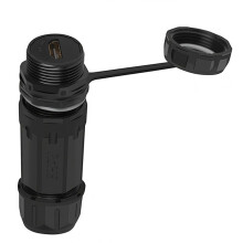 M25 -Compatible Waterproof Connector IP68 Female to Female Panel Mount 60Hz for Outdoor HD Video Connector 4K