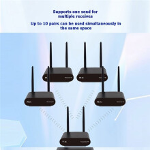 AU680 Draadloze Audiozender en -Ontvanger UHF Draadloze Wifi-Audiozender/Ontvanger voor Pc, DVD-Speler, Microfoonversterker, UK-Stekker