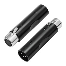2Pack 5Pin XLR Male to 3Pin XLR Female DMX512 Converter Adapter for Stage Lighting Dimmer Console